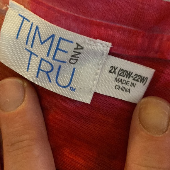 Good condition plus size women’s floral asymmetrical hanky hem top 20W-22W - Picture 4 of 5